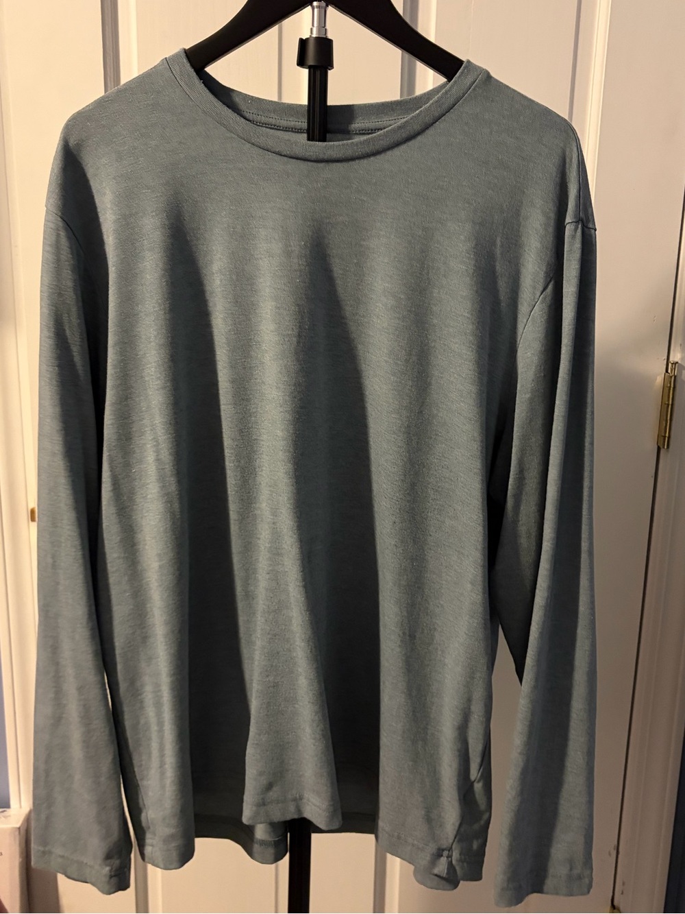 Athletic Works Men's Long-Sleeve Crew in Dusty Teal